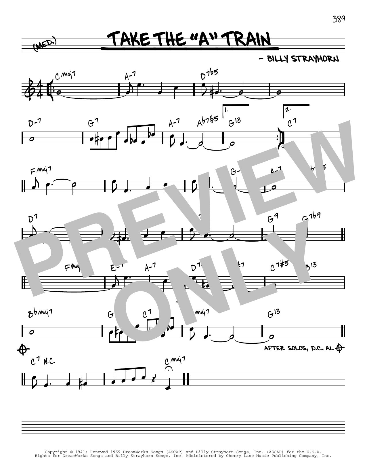 Produktbild zu:  Take The "A" Train [Reharmonized version] (arr. Jack Grassel) - Billy Strayhorn
