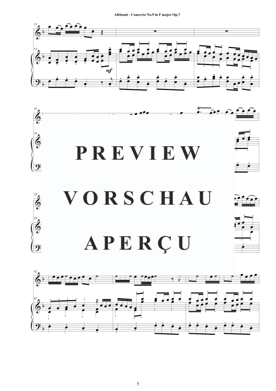Product gallery: Page 6 of 11 Oboe Concerto No.9 in F-Dur Op.7, , Oboe and Piano/Harpsichord