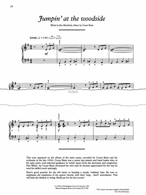 Produktgalerie: Seite 1 von 1 Jumpin' At The Woodside, Count Basie, Klavier