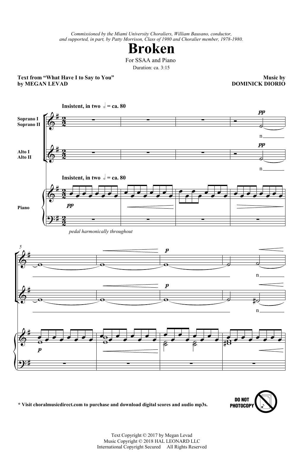 Produktgalerie: Seite 1 von 1 Broken, Megan Levad & Dominick DiOrio, Chor