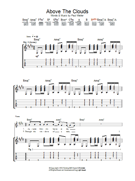 Produktgalerie: Seite 1 von 1 Above The Clouds, Paul Weller, Gitarre