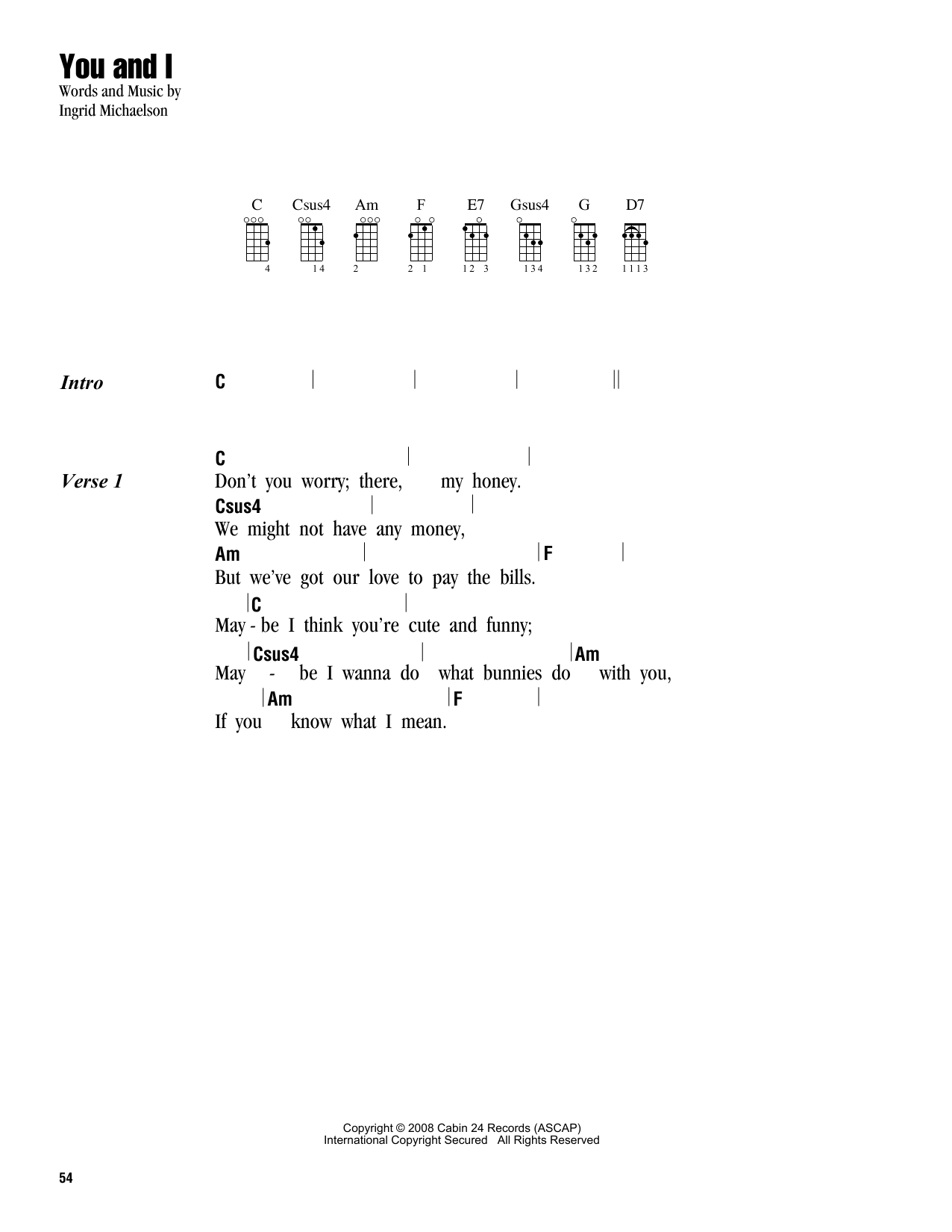 Product gallery: Page 1 of 1 You And I, Ingrid Michaelson
