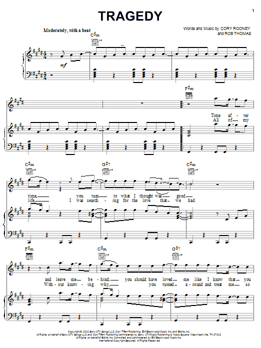 Produktgalerie: Seite 1 von 1 Tragedy, Marc Anthony, Gesang, Gitarre, Klavier