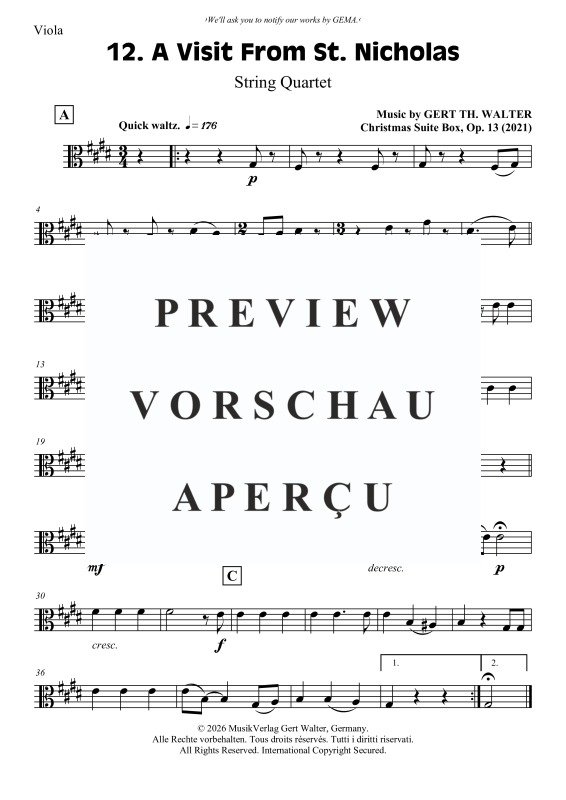 Produktgalerie: Seite 8 von 10 A Visit From St. Nicholas, , Streicher Quartett