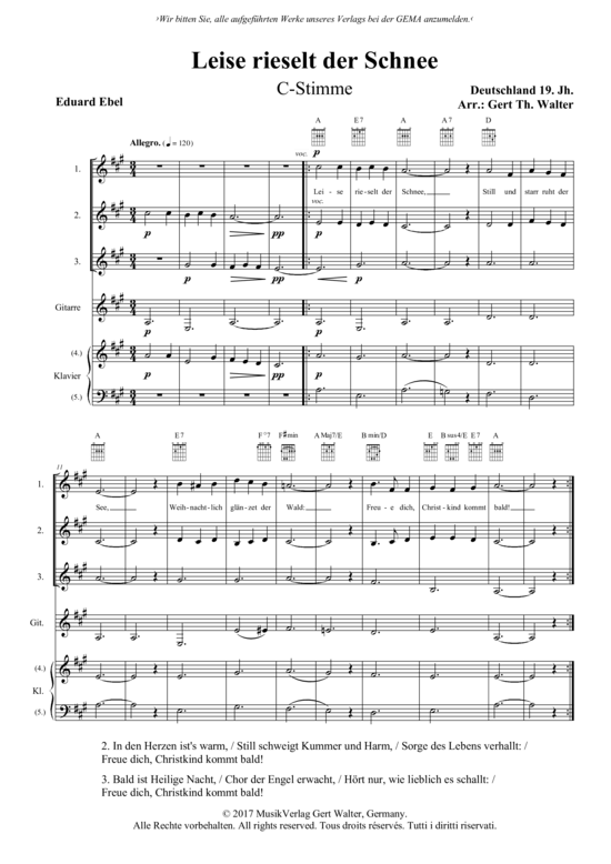 Produktbild zu: Leise rieselt der Schnee Traditional