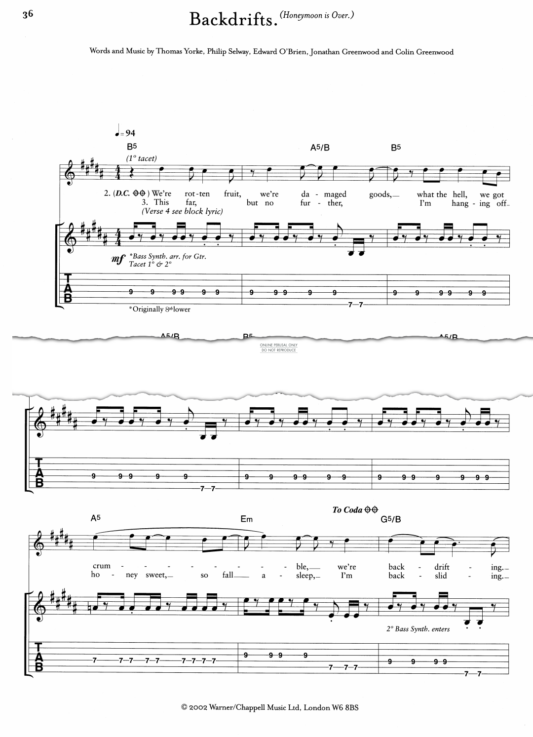 Product gallery: Page 1 of 1 Backdrifts, Radiohead