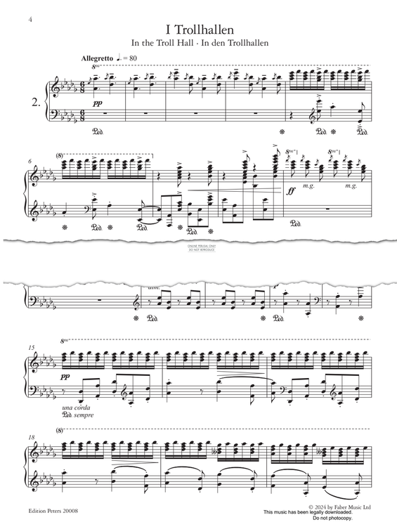 Produktgalerie: Seite 1 von 1 I Trollhallen (In the Troll Hall) Op.44, Agathe Backer Grøndahl, Klavier