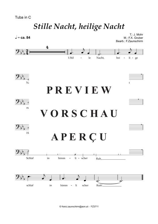 Product gallery: Page 4 of 6 Stille Nacht, heilige Nacht , , (tuba + piano)