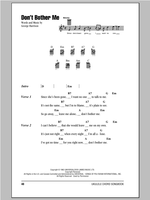 Product gallery: Page 1 of 1 Don't Bother Me, The Beatles