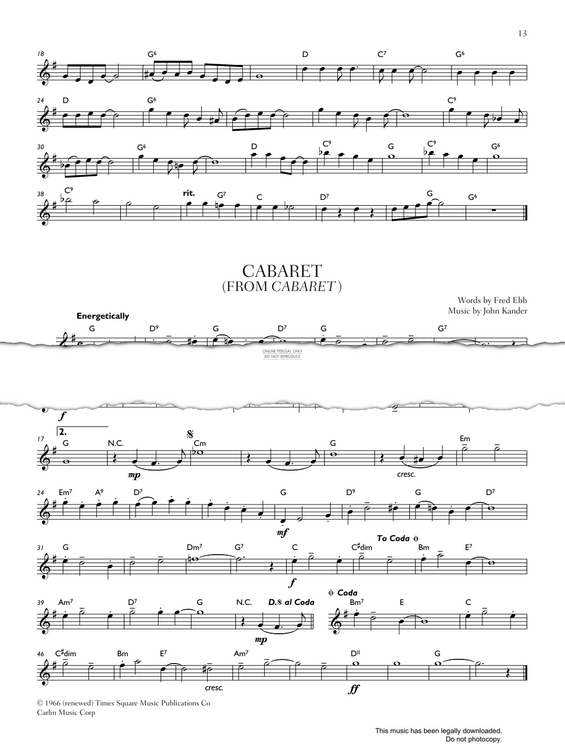 Product gallery: Page 1 of 1 Cabaret, John Kander