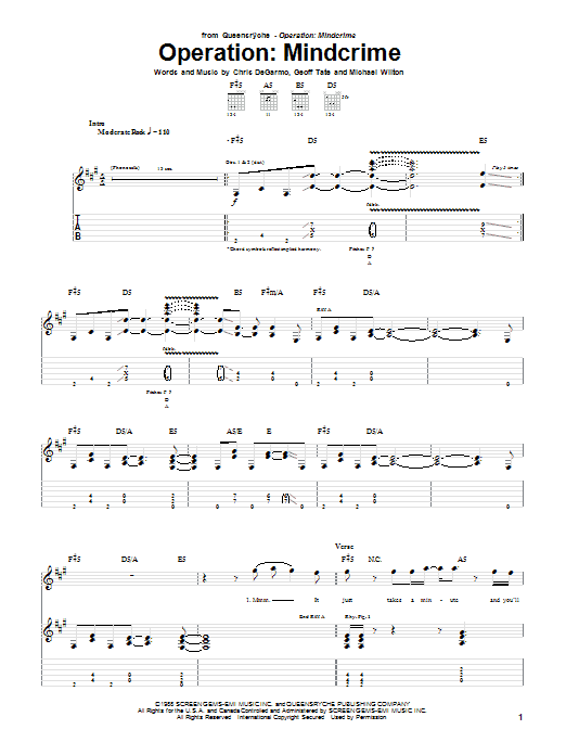 Produktgalerie: Seite 1 von 1 Operation: Mindcrime, Queensryche, Gitarre