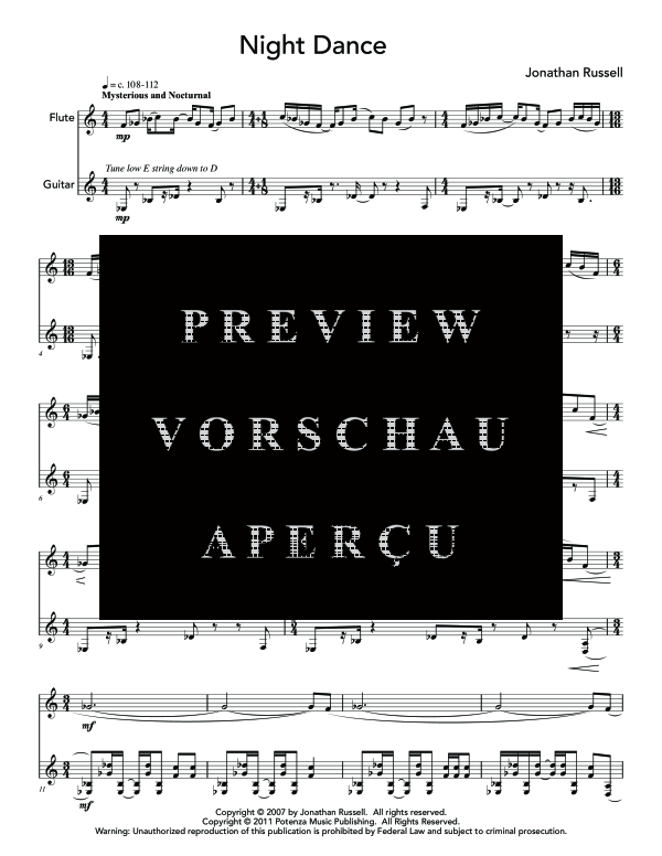 Product gallery: Page 6 of 11 Night Dance, , (flute and guitar)