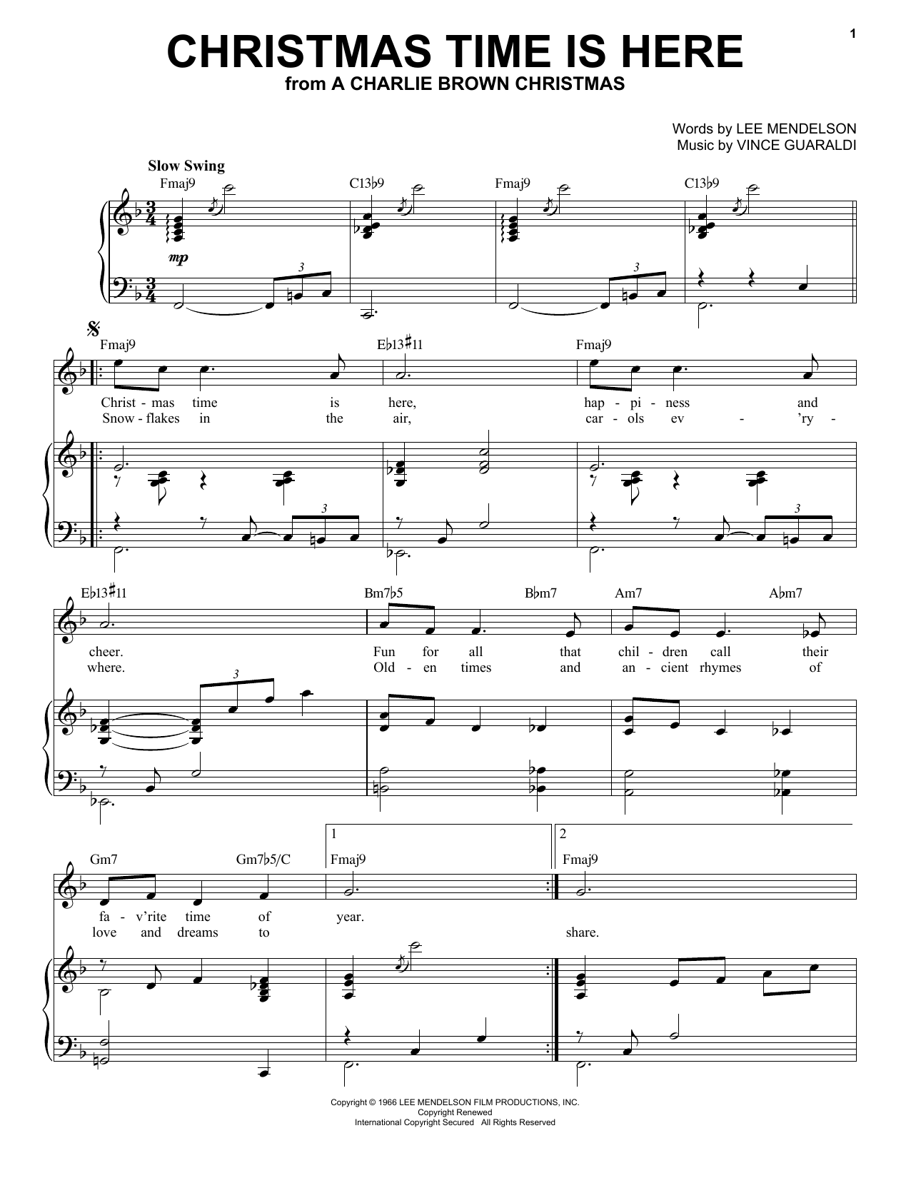 Product picture to: Christmas Time Is Here [Jazz Version] (arr. Brent Edstrom)