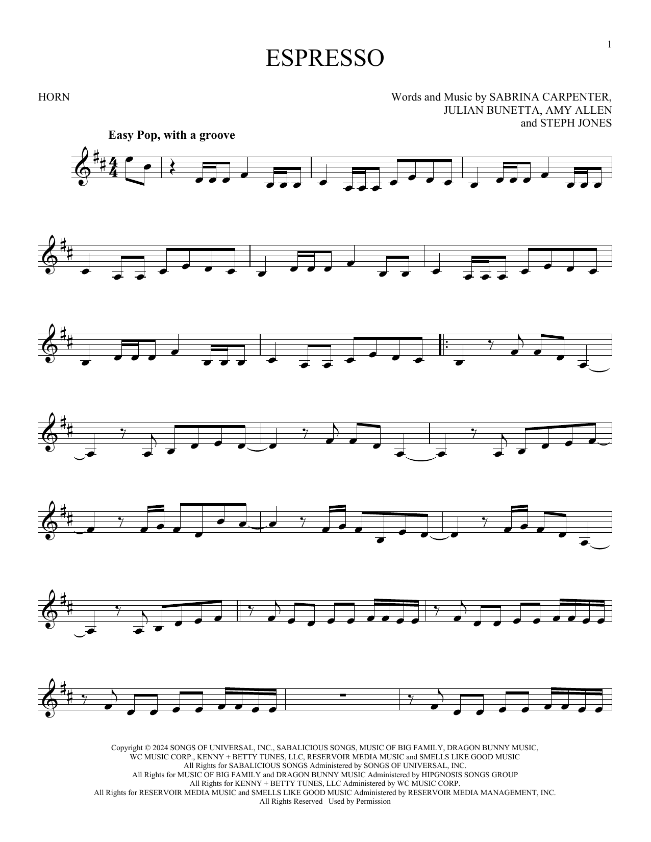 Produktgalerie: Seite 1 von 1 Espresso, Sabrina Carpenter, Horn