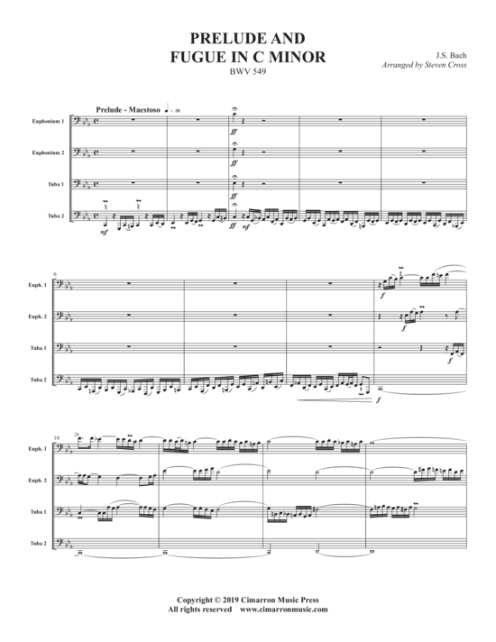 gallery: Prelude and Fugue in c minor , , (Tuba Quartett EETT)