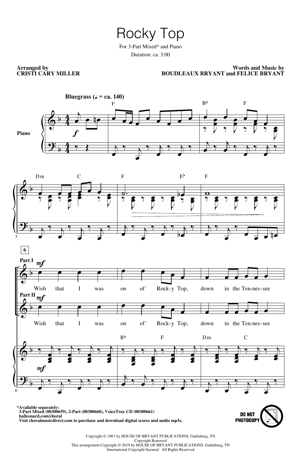 Produktbild zu: Rocky Top (arr. Cristi Cary Miller)