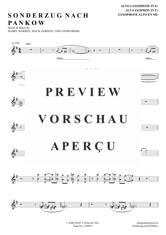 gallery: Sonderzug Nach Pankow, Lindenber, Udo, Altsaxophon