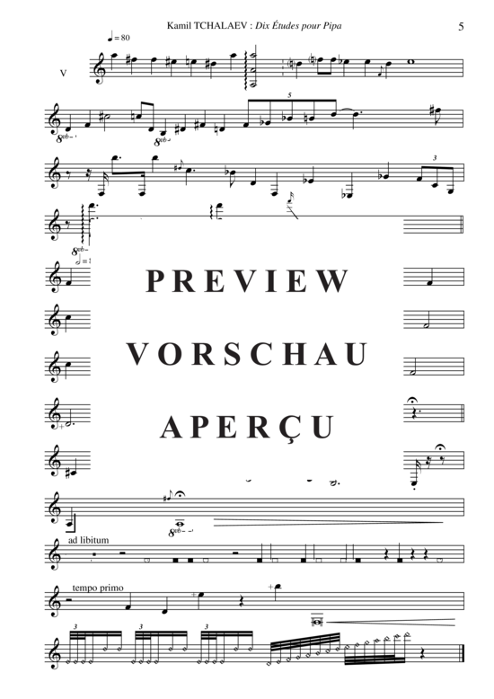 gallery: 10 Études for Pipa , , (Stimme in C)