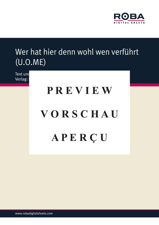 Produktgalerie: Seite 2 von 5 Wer hat hier denn wohl wen verführt , , Klavier Solo