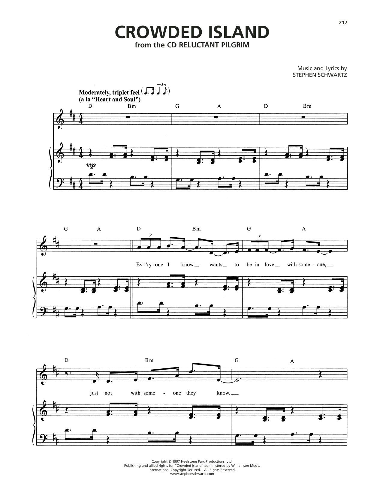 Produktgalerie: Seite 1 von 1 Crowded Island, Stephen Schwartz, Gesang, Klavier