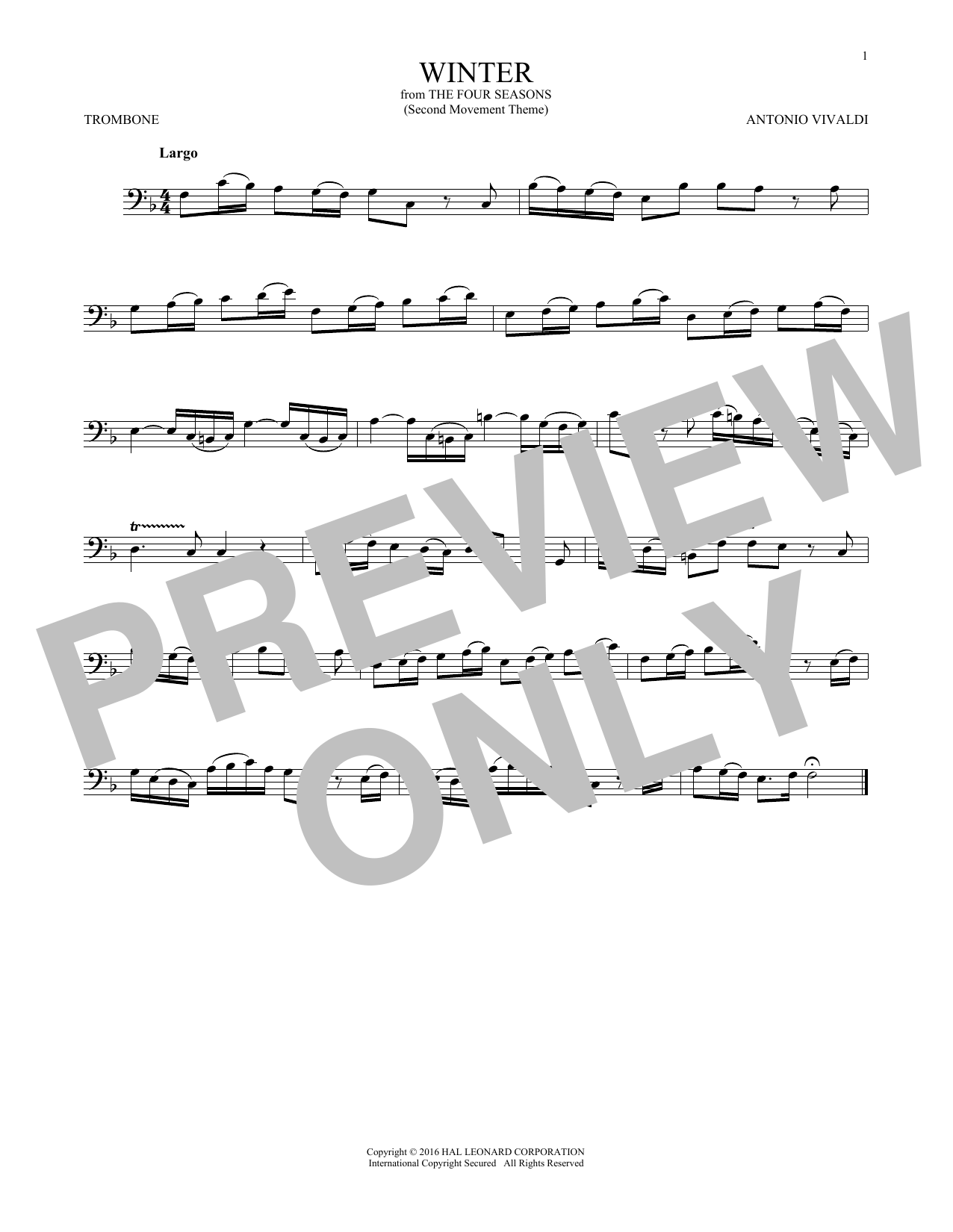 Product gallery: Page 1 of 1 Winter (from The Four Seasons), Antonio Vivaldi