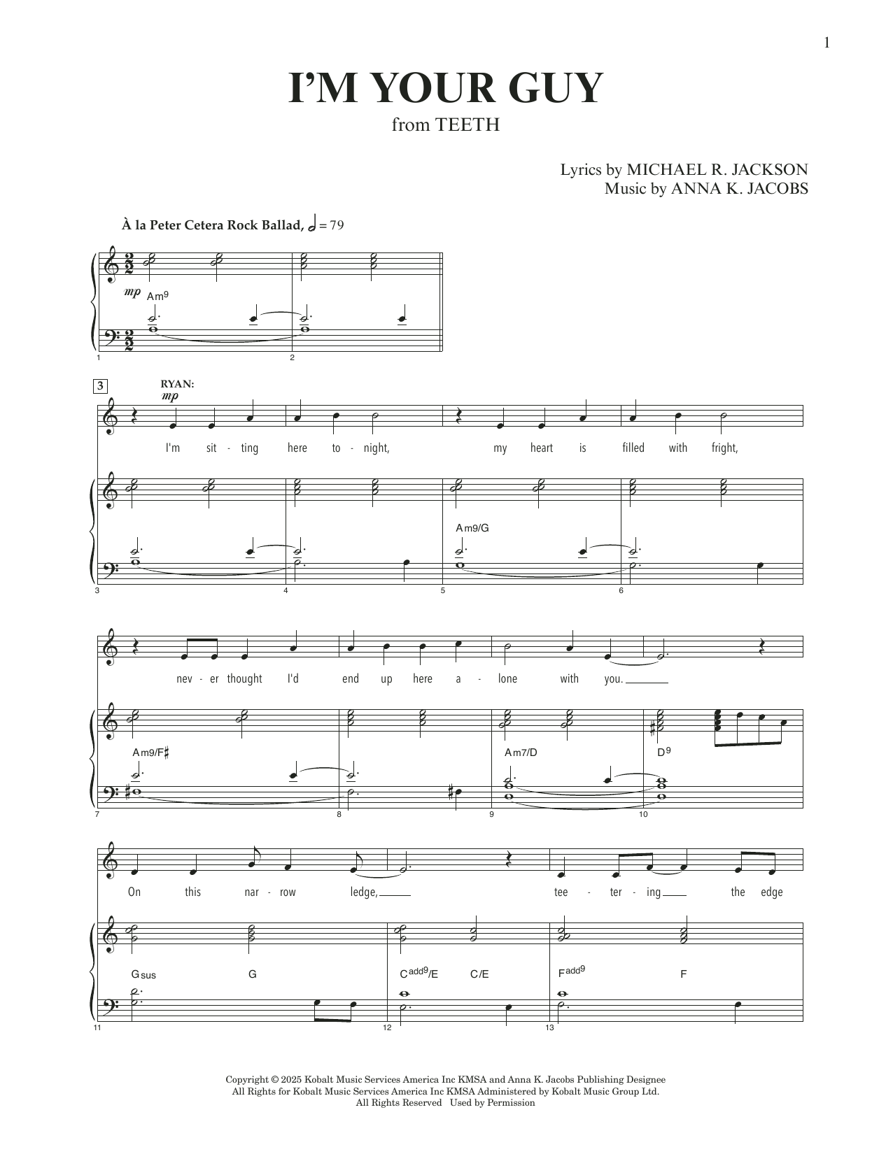 Produktgalerie: Seite 1 von 1 I'm Your Guy (from Teeth), Anna K. Jacobs and Michael R. Jackson, Gesang, Klavier