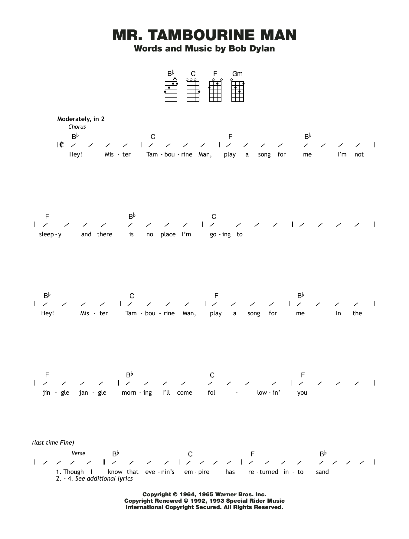 Product picture to:  Mr. Tambourine Man - Bob Dylan