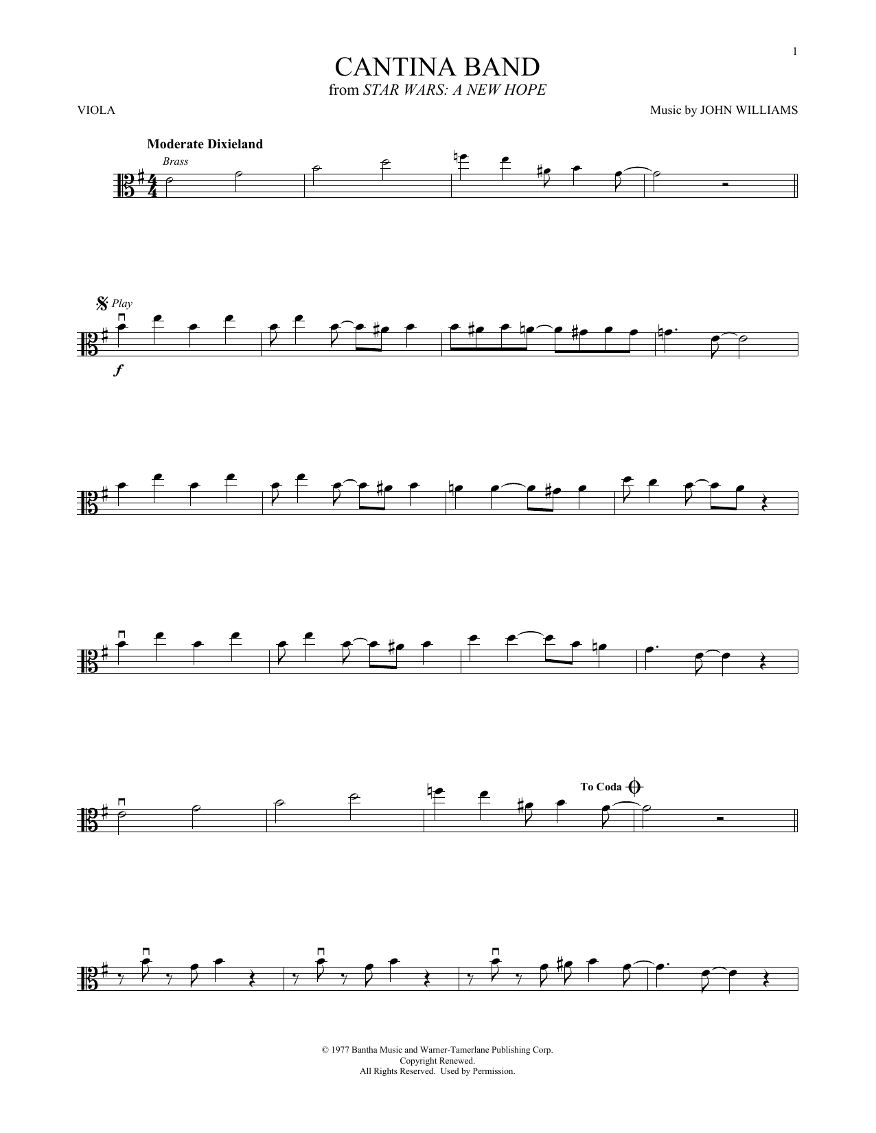 Product gallery: Page 1 of 1 Cantina Band (from Star Wars: A New Hope), John Williams