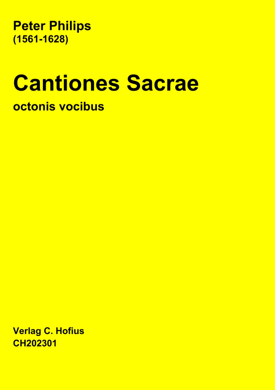 cover: Cantiones Sacrae octonis vocibus, , (Gemischter Chor 8-stimmig)