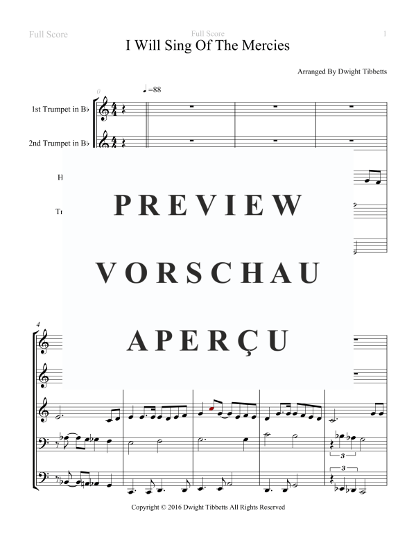 Produktgalerie: Seite 3 von 11 I Will Sing of the Mercies, , Blechbläser Quintett