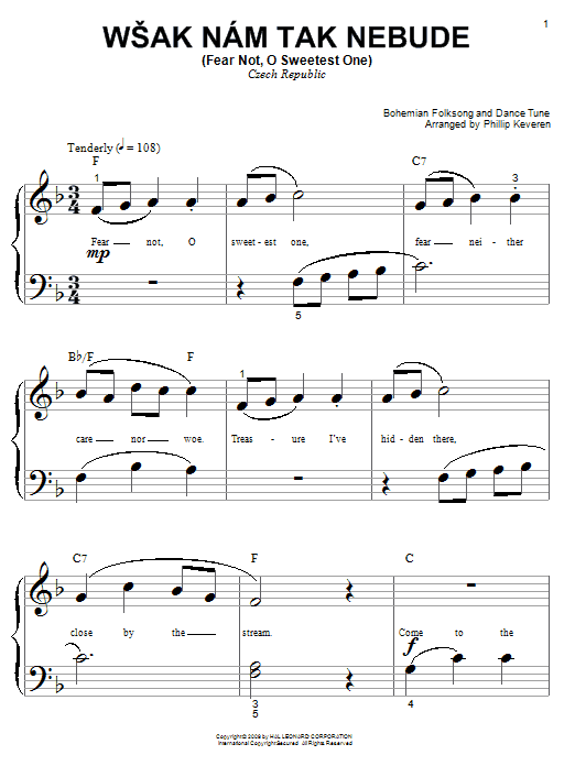 Product picture to: Wsak Nam Tak Nebude (Fear Not, O Sweetest One) (arr. Phillip Keveren)