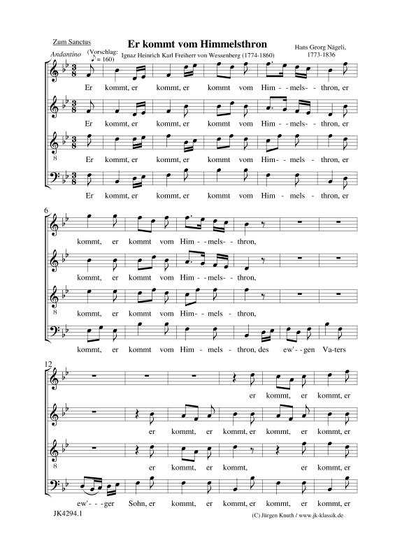 Produktgalerie: Seite 1 von 7 Er kommt vom Himmelsthron, , Gemischter Chor