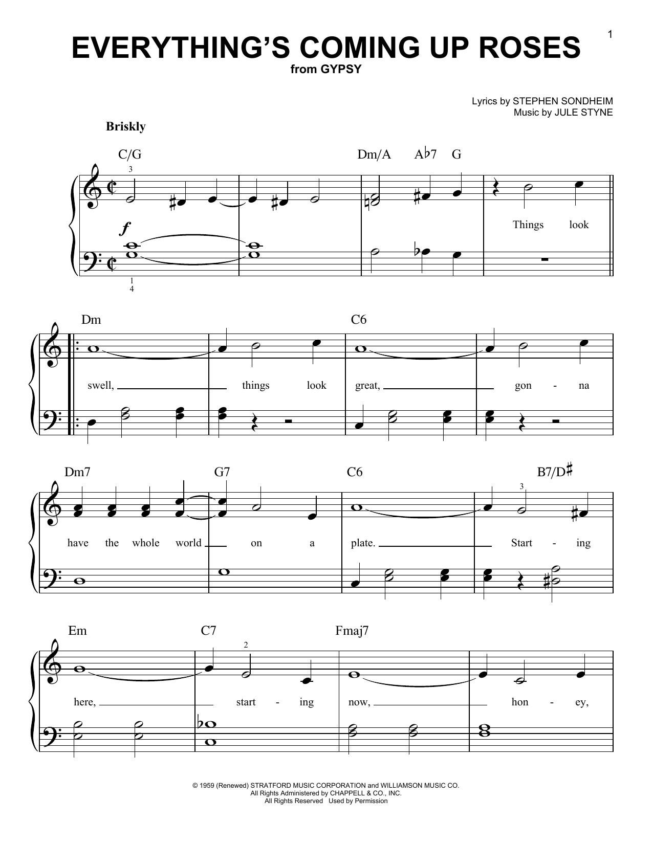 Produktgalerie: Seite 1 von 1 Everything's Coming Up Roses, Stephen Sondheim, Klavier