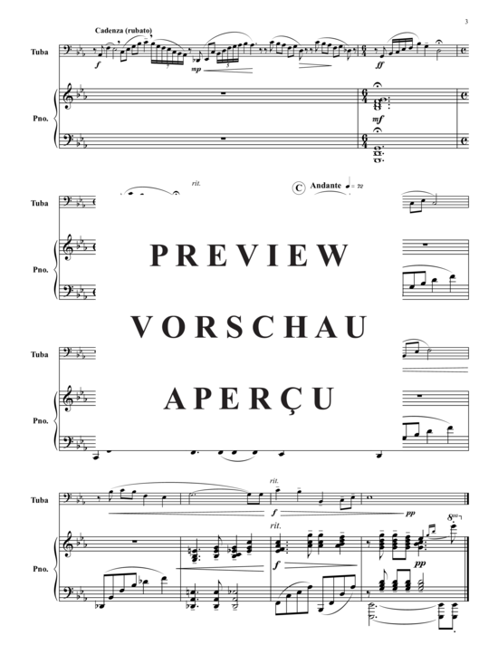 Product gallery: Page 4 of 6 Soliloquy , , (tuba + piano)