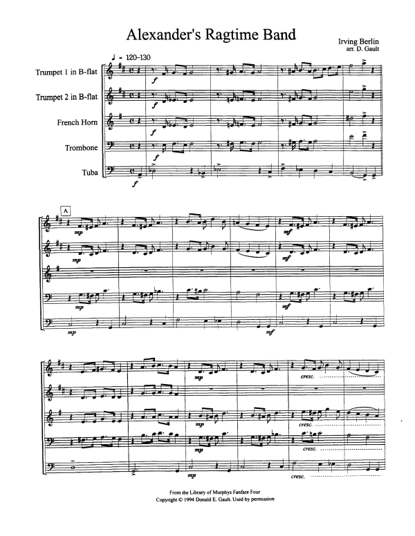 Produktbild zu: Alexander's Ragtime BandIrving Berlin