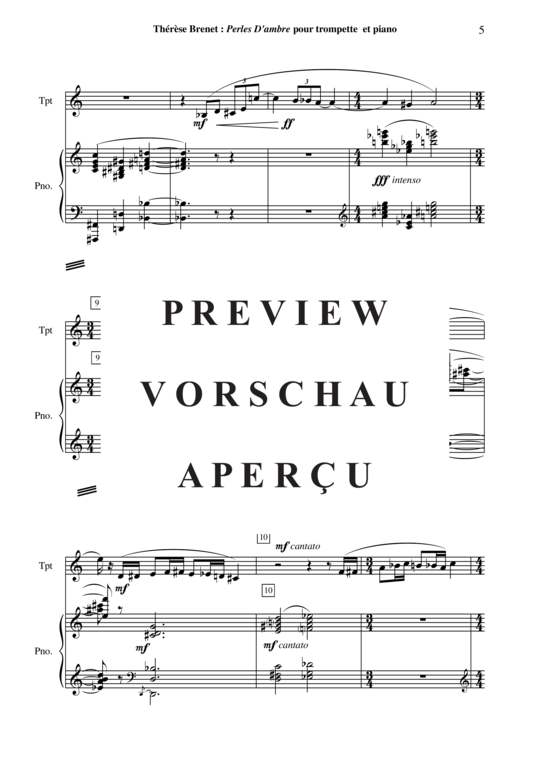 Produktgalerie: Seite 6 von 21 Perles d'Ambre , , (Trompete in B oder C + Klavier)