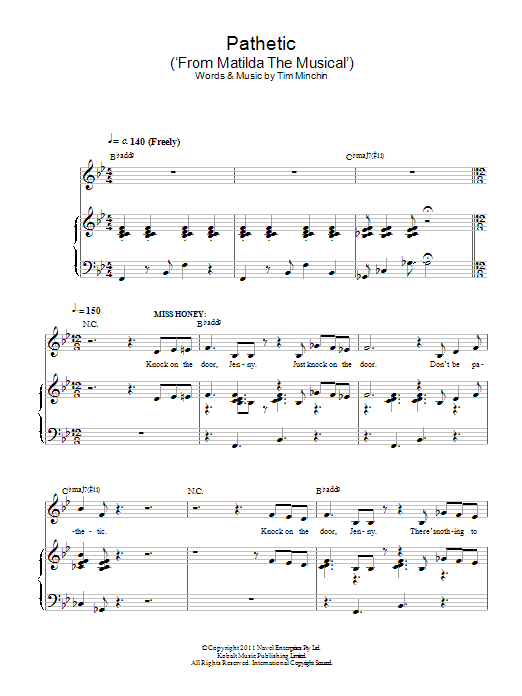 Produktbild zu: Pathetic (from Matilda The Musical)