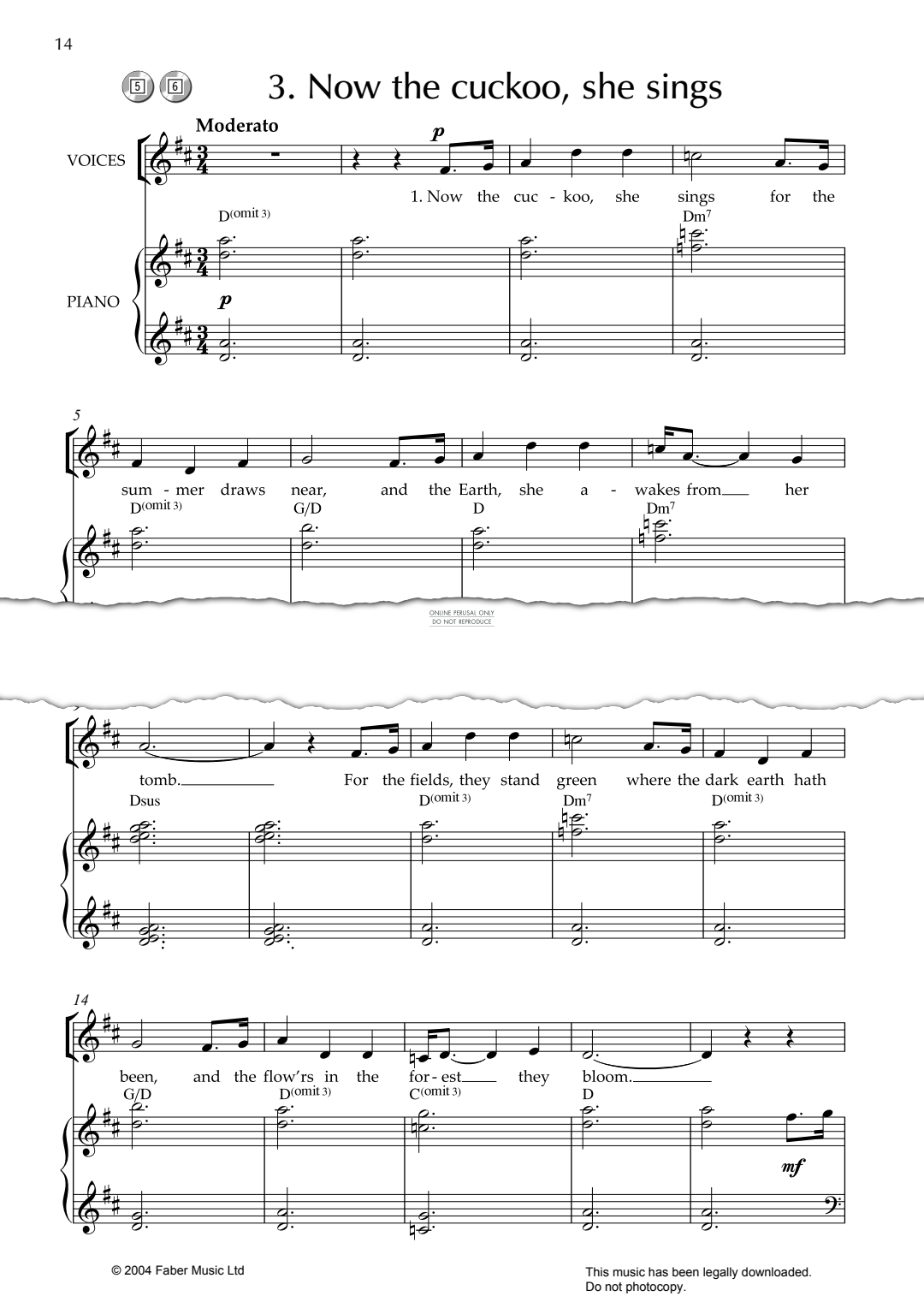 Product picture to: Now The Cuckoo, She Sings (from 'Tam Lin')
