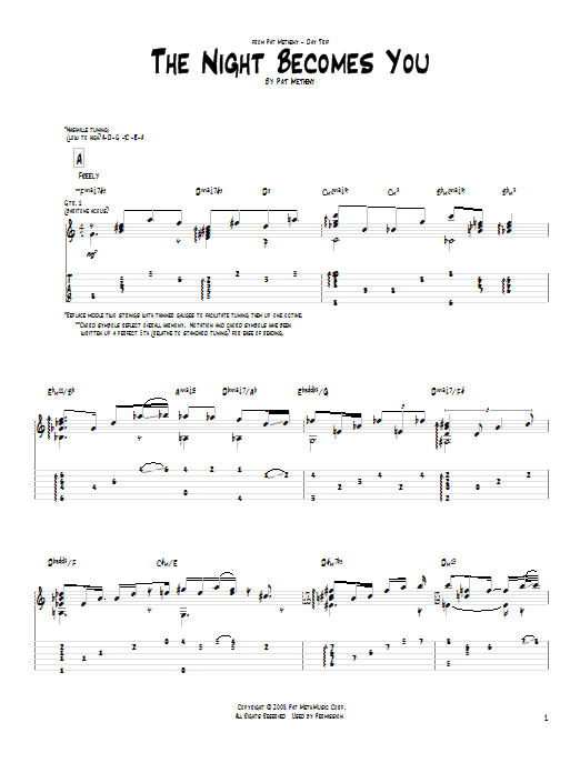 Product gallery: Page 1 of 1 The Night Becomes You, Pat Metheny