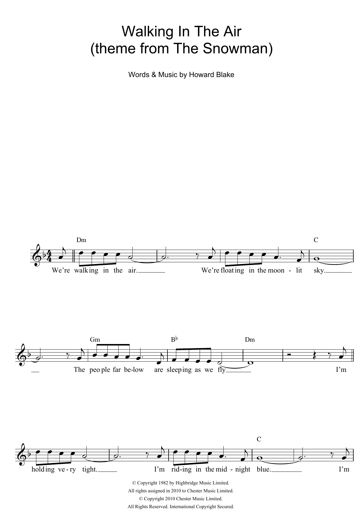 Produktbild zu: Walking In The Air (theme from The Snowman)