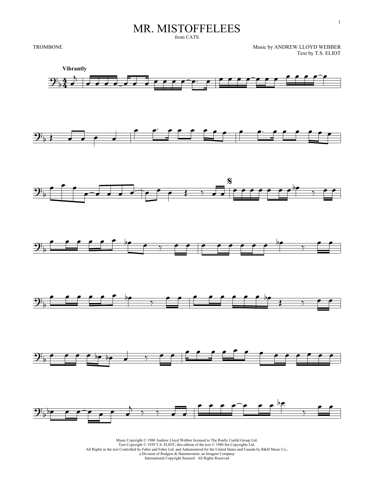 Product gallery: Page 1 of 1 Mr. Mistoffelees (from Cats), Andrew Lloyd Webber