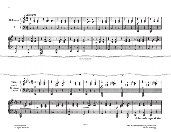 Product picture to: Allegro - Scherzo and Trio (No.6 from 'Melodische Übungsstücke Op.149')