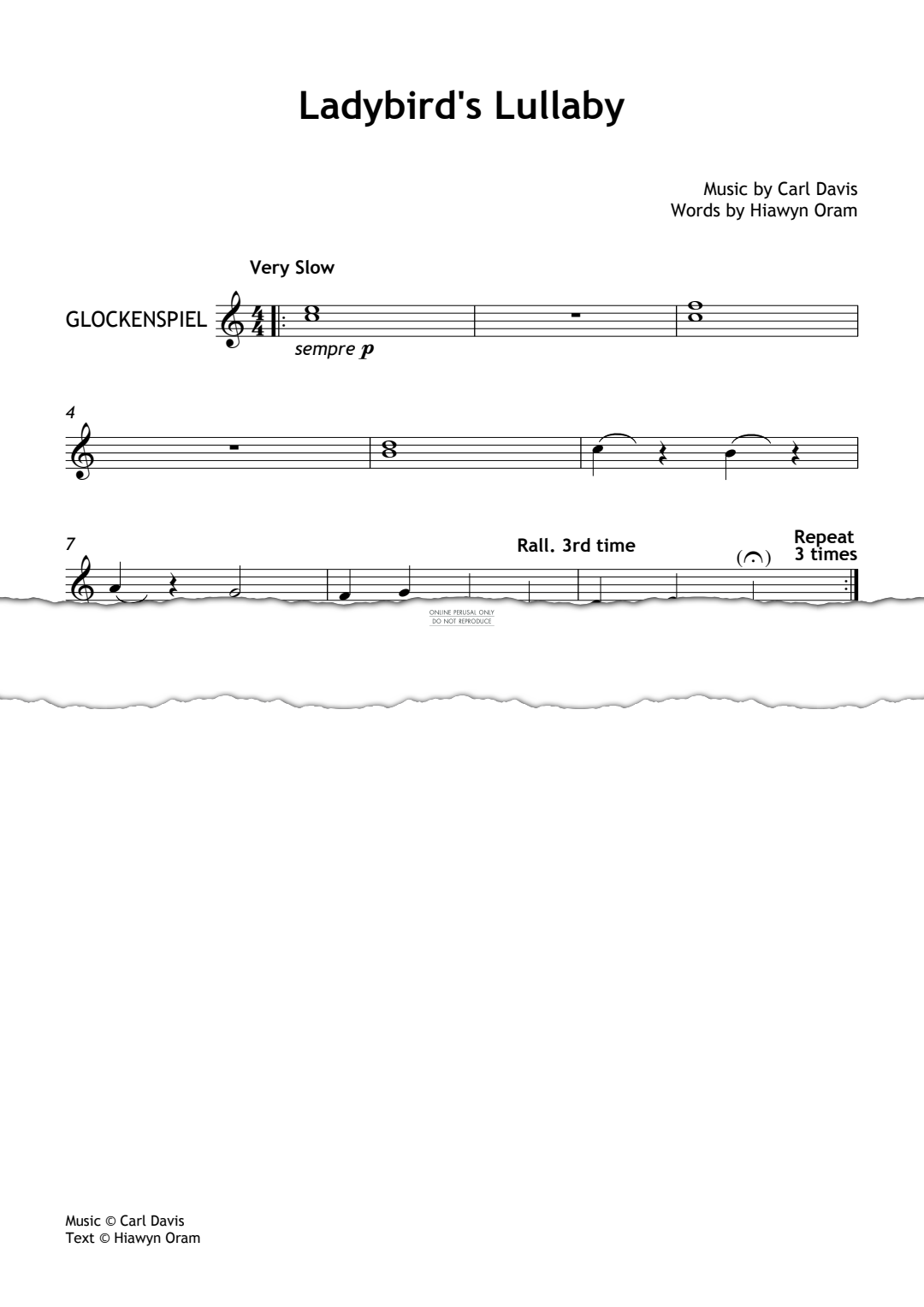 Product gallery: Page 1 of 1 Ladybird's Lullaby, Carl Davis