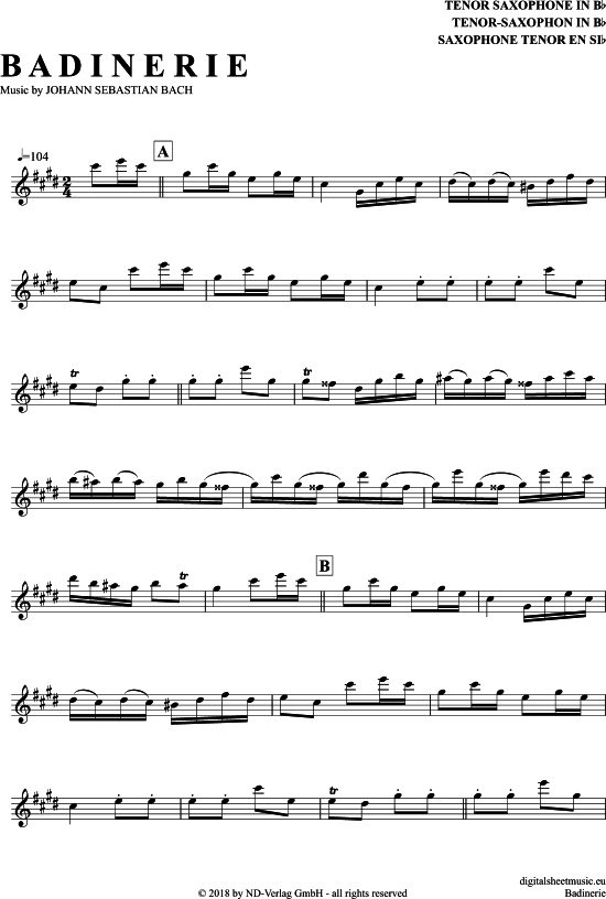 gallery: Badinerie , , (Tenor-Sax)
