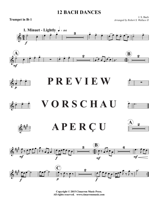 Produktgalerie: Seite 17 von 21 12 Bach Dances , , (Blechbläserquintett)