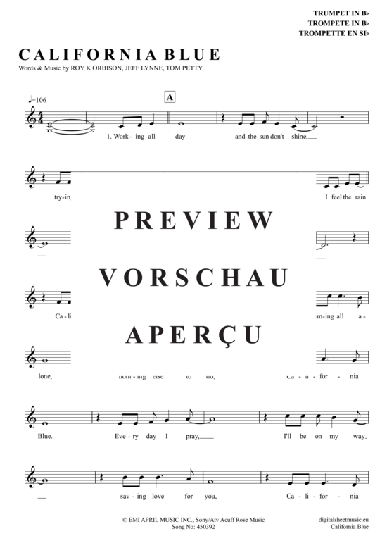 Product gallery: Page 2 of 4 California Blue , Orbison, Roy, Trumpet in B-flat