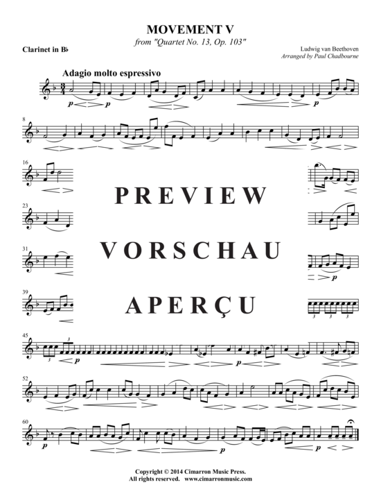 Product gallery: Page 6 of 7 5.Satz Quartett Nr. 13 op. 103 , , (woodwind quartet)
