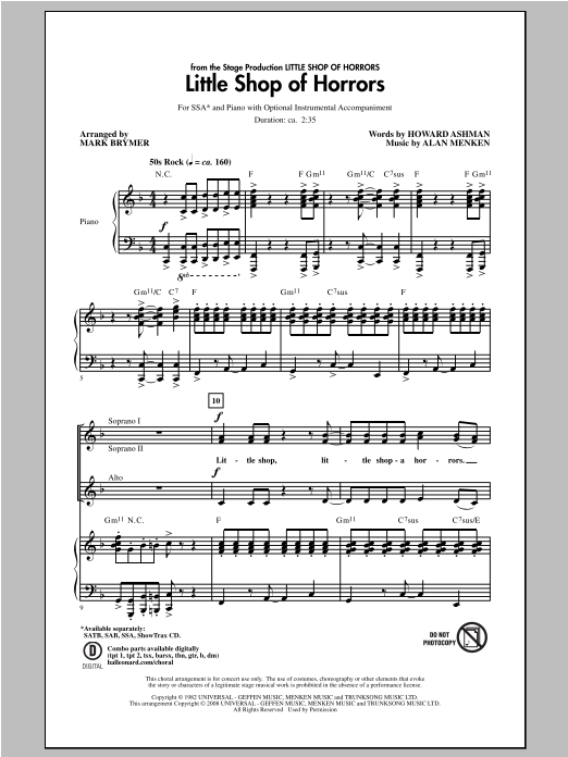 Produktgalerie: Seite 1 von 1 Little Shop Of Horrors (from Little Shop of Horrors) (arr. Mark Brymer), Alan Menken, Chor