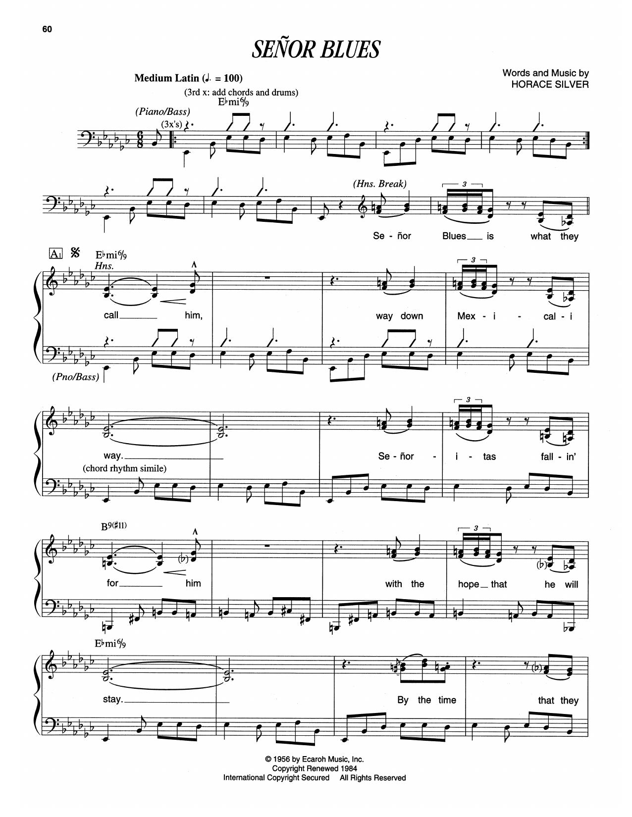 Produktbild zu:  Señor Blues - Horace Silver