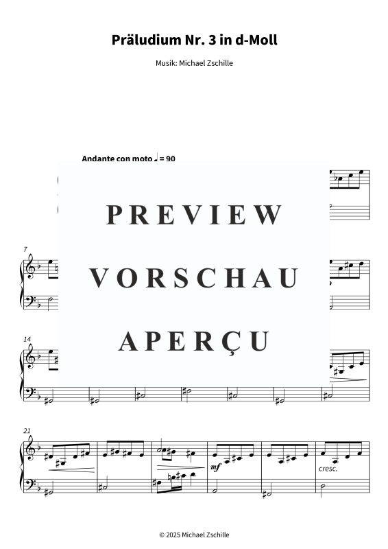 Produktgalerie: Seite 5 von 7 Präludium Nr. 3 in d-Moll, , Klavier Solo